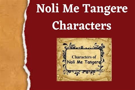 The Noli Me Tangere Characters And Their Representations