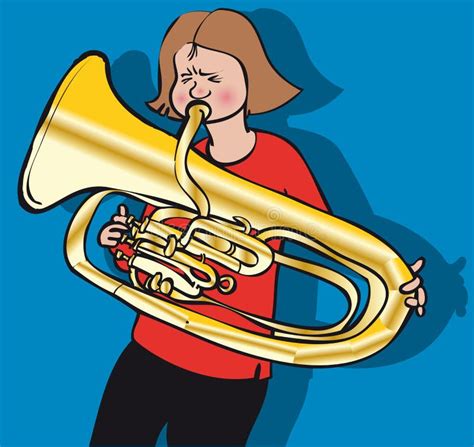 Tuba Girl Stock Vector Illustration Of Noisy Pressure 40840073