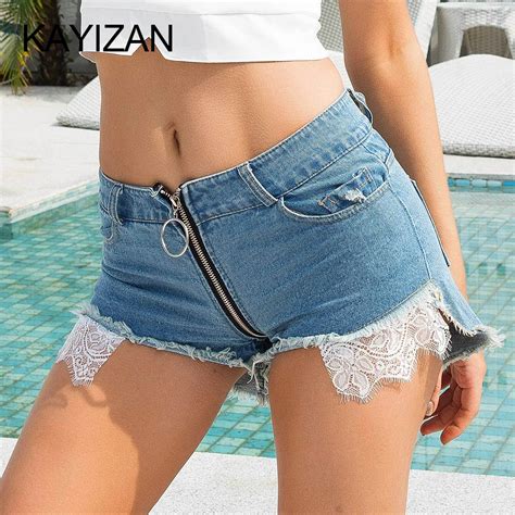 Kayizan Summer Sexy High Waist Jeans Cowgirl Shorts Hot Pants European Ultra Short Club Women S