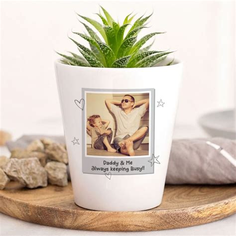 Personalised Photo Upload Plant Pot The T Experience