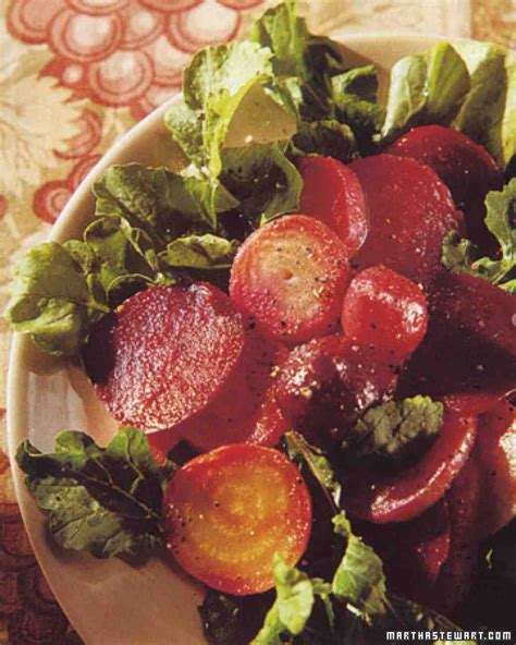 Four Beet Salad On Arugula With Sherry Vinaigrette Recipe Martha