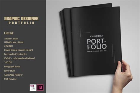 Graphic Designer Portfolio Template Creative Brochure Templates