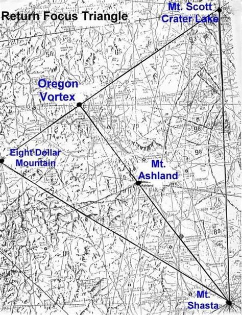 Map Of Oregon Laylines Ley Lines And Vortices Of The