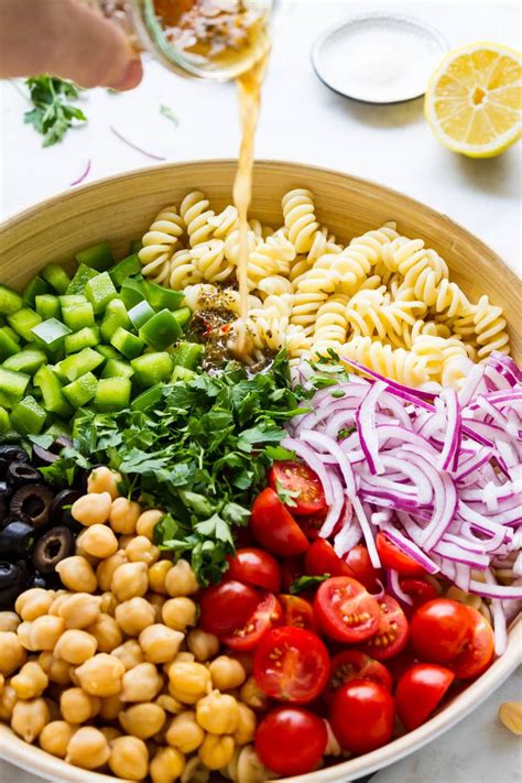 This Quick And Easy Vegan Pasta Salad Recipe Whips Up Fast Using A Few