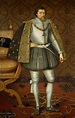 El Rey Jaime I de Inglaterra llevando un herreruelo altamente adornado ...