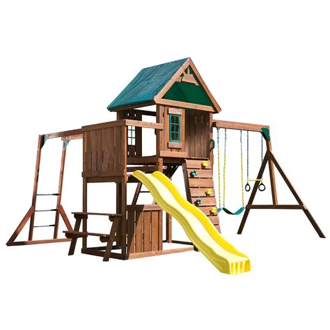 Buy Swing N Slide Chesapeake Wooden Swing Set With Slide Heavy Duty