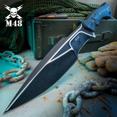 M48 Liberator Sabotage Ii Combat Knife With Sheath Cast Stainless