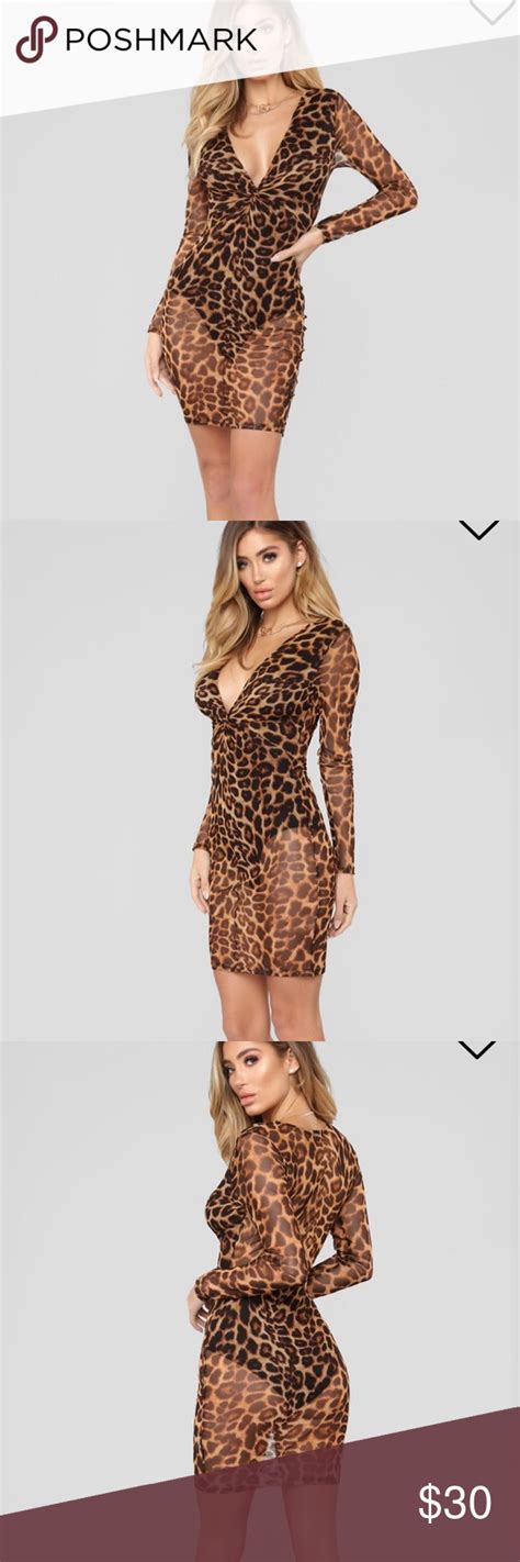 Fashion Nova Leopard Sheer Bodysuit Dress Sexy Fashion Bodysuit Dress Fashion Nova Dress
