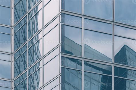 Modern Office Glass Building Texture In Light Blue Tones For Business