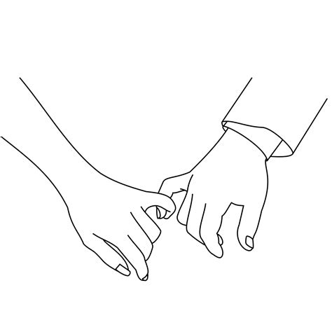 Couple Sketch Holding Hands