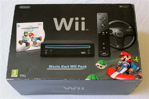 Pal Wii Black Mario Kart 1 Vintage Consoles