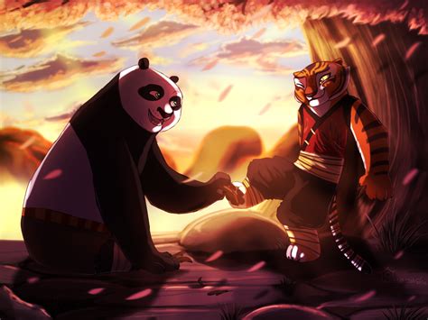 Kung Fu Panda Po And Tigress Girls Characters Zelda Characters Tickle Fight Panda Images