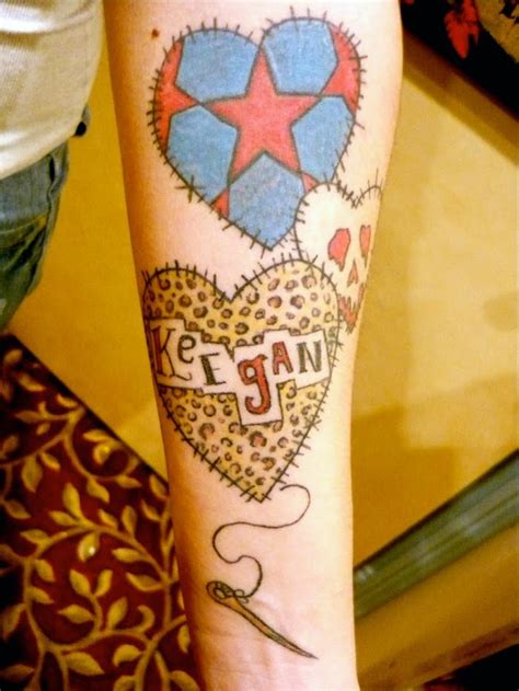 Will Koffman Tattoo Patchwork Hearts Tattoo Love Pinterest