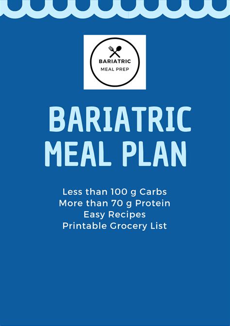 Printable Bariatric Meal Plan Pdf Printable Blank World