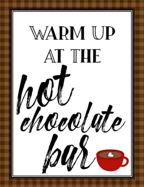 free party printables hot chocolate bar signs hot chocolate buffet