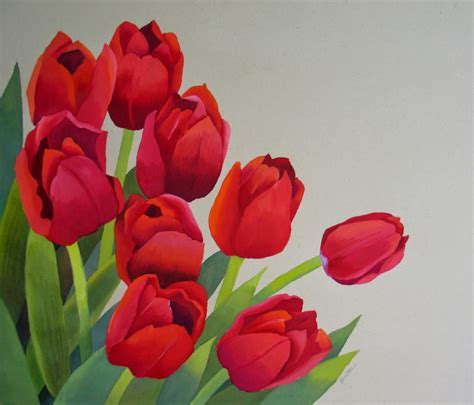 Nels Everyday Painting Red Tulips Sold