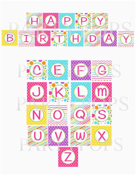 Happy Birthday Printable Letters Customize And Print