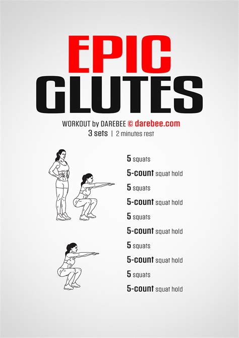Epic Glutes Workout by #DAREBEE | Glutes workout, Standing workout, Pilates workout routine