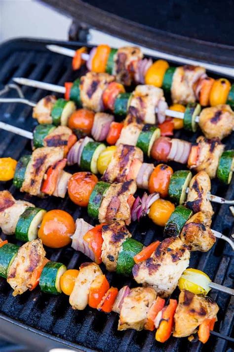 Grilled Chicken And Vegetable Skewers A Healthy Kabob Recipe Of