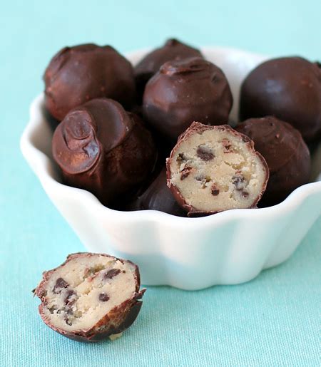 Chocolate Chip Cookie Dough Truffles Love And Olive Oil