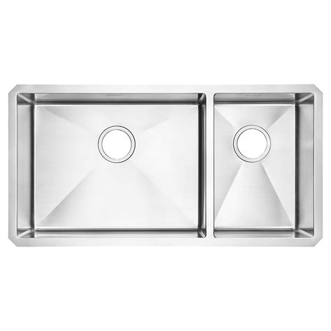 pekoe® 35 x 18 inch stainless steel undermount double bowl kitchen sink