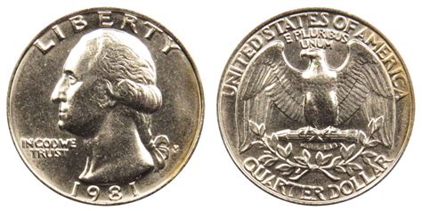 1981 P Washington Quarters Clad Composition Value And Prices