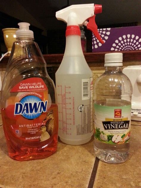12 Cup Vinegar 2 Drops Of Dawn Liquid Dish Soap And Fill The Rest Of