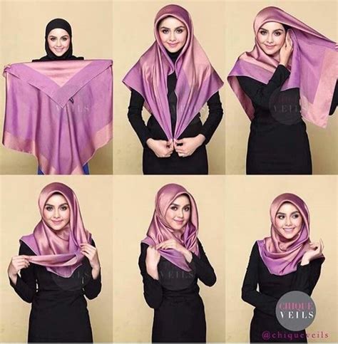 5 tutorial hijab segi empat terbaru 2017 simple and modis metropolitan