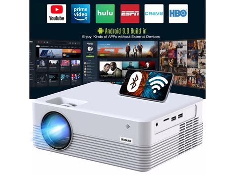 Jeemak Mini Projector With Android 90 Wifi And Bluetooth 5000 Lux
