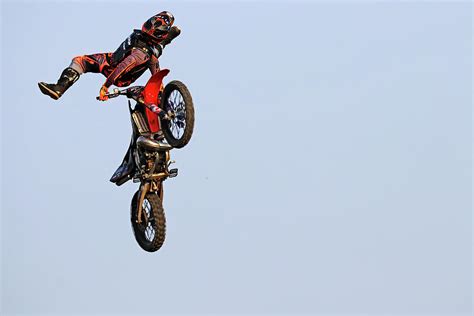 Dirt Bike Stunts In The Air Ix Photograph By Debbie Oppermann Fine