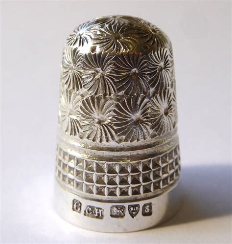 Antique 1905 Hallmark Sterling Silver Sewing Thimble Silversmith