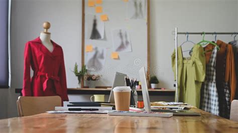 Fashion Designer Studio With Workspace Table Stock Image Image Of