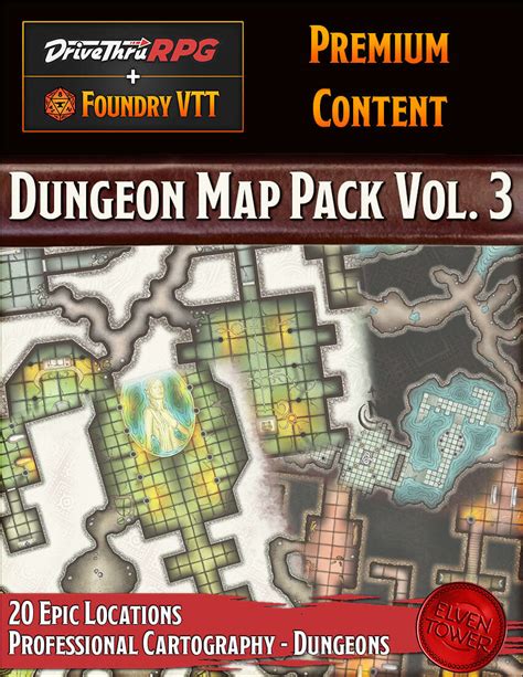 Dungeon Map Pack Vol 3 Foundry Vtt Elven Tower Foundry Vtt