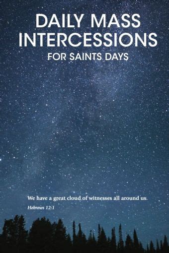 Daily Mass Intercessions For Saints Days