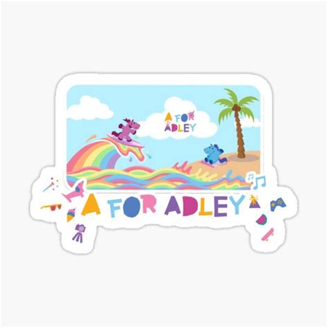 A For Adley Merry Christmas Sticker For Sale By Marwa Ah Redbubble