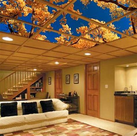#ceiling tiles #place look #ceiling tiles create #decorative ceiling tiles #existing drop tiles #faux tin tiles #ceiling tiles gallery #polystyrene tiles #tiles ceiling kerb paint can be start up anywhere that yourselves purchase paint ochreous ceiling tiles. 20+ Cool Basement Ceiling Ideas - Hative