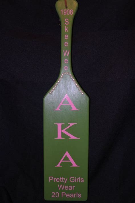Alpha Kappa Alpha Paddle W Pearls Aka Sorority Gifts Alpha Kappa
