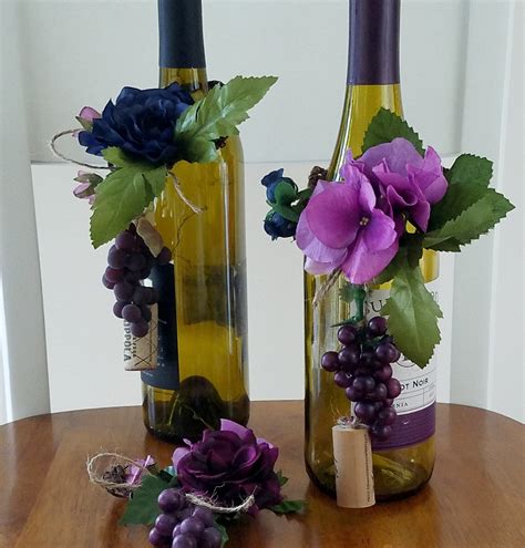Custom Bridal Shower Centerpieces Wine Bottle Toppers Burgundy Etsy