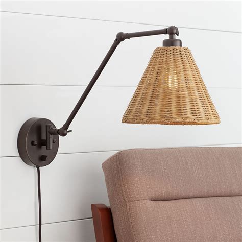 Wall Light Fixture Plug In Wall Sconce Wood Wall Sconce Bedside Lamp
