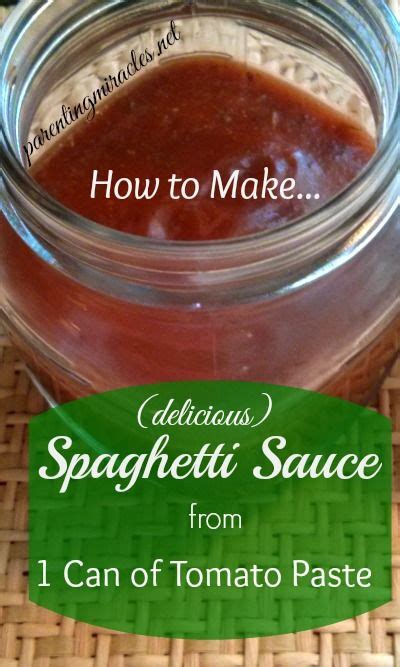 Romas and other paste tomatoes are often. How to Make Spaghetti Sauce from 1 Can of Tomato Paste ...