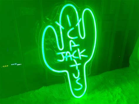 Cactus Jack Neon Sign Jack Mood Neon Sign Travi Scott Neon Etsy