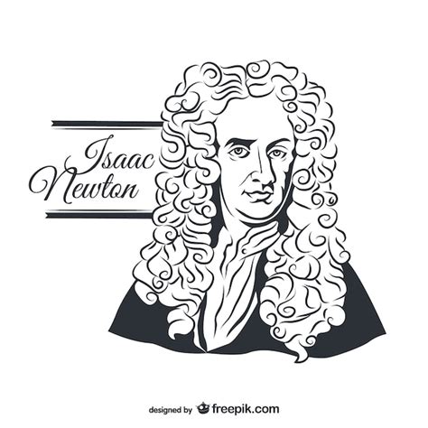 Free Vector Isaac Newton Portrait