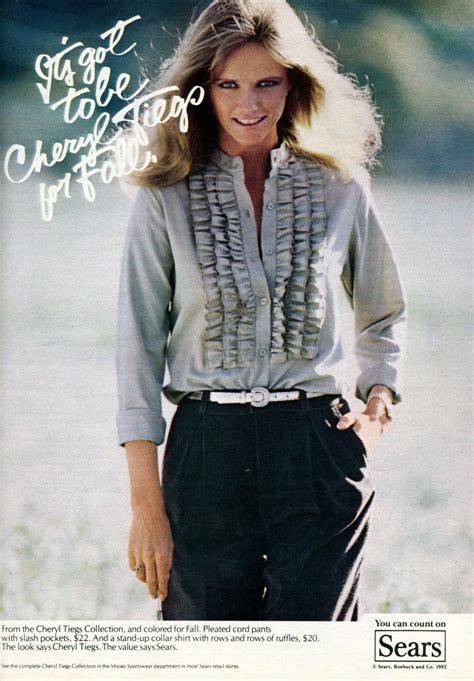 see cheryl tiegs clothing collection and swimwear at sears in the 80s click americana