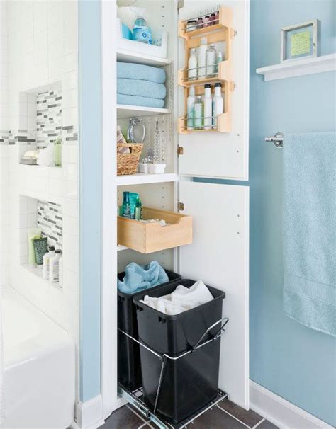 Invest in freestanding, tiered pieces. Five Great Bathroom Storage Solutions