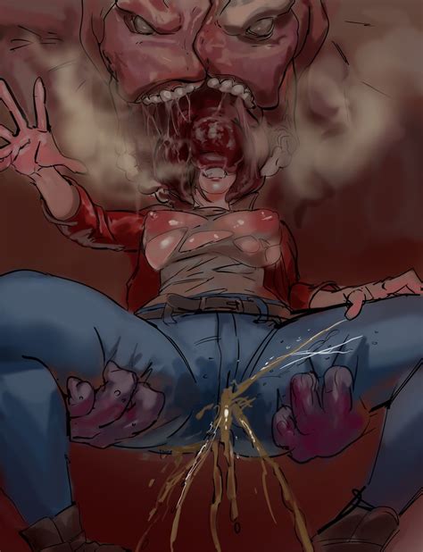 Rule 34 Bite Claire Redfield Idlecil Monster Pee Peeing Pissing