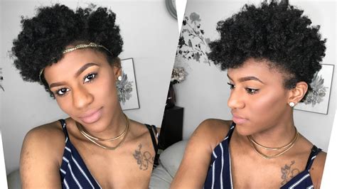 The back frizz becomes your signature look. 5 QUICK AND EASY HAIRSTYLES For SHORT Natural Hair! - YouTube