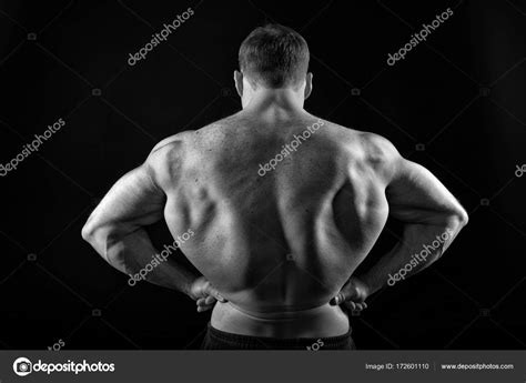 Man Or Sportsman With Muscular Body And Back Stock Photo By ©stetsik