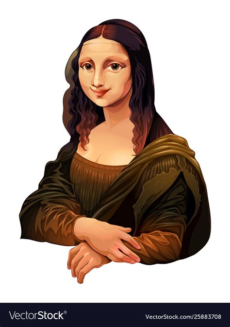 Interpretation Mona Lisa Royalty Free Vector Image