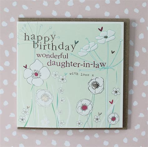 Birthday Card For Daughter In Law By Molly Mae