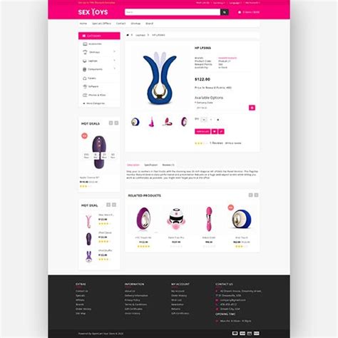 Opencart Sex Toys E Commerce Website Template Adult And Naked